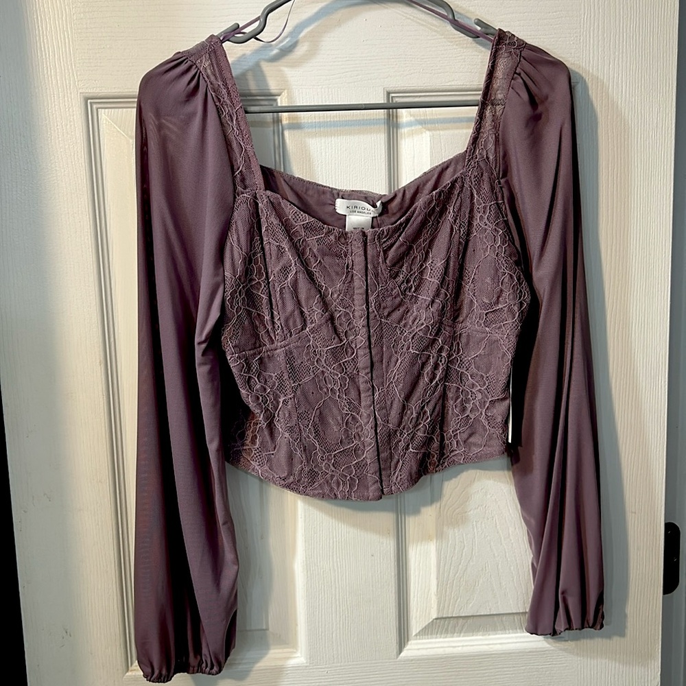 Purple long sleeve top